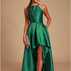 Emerald Green High-low Maxi Dress